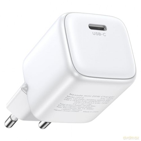 Szybka ładowarka sieciowa GaN USB C 30W PD Ugreen Nexode Mini - biała