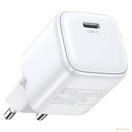 Szybka ładowarka sieciowa GaN USB C 30W PD Ugreen Nexode Mini - biała