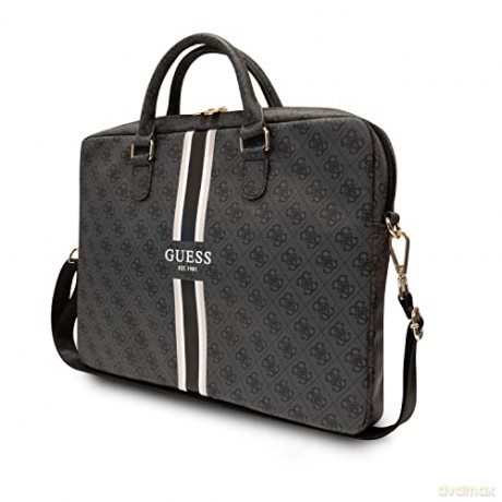Torba Guess 4G Printed Stripes na laptopa 16" - czarna