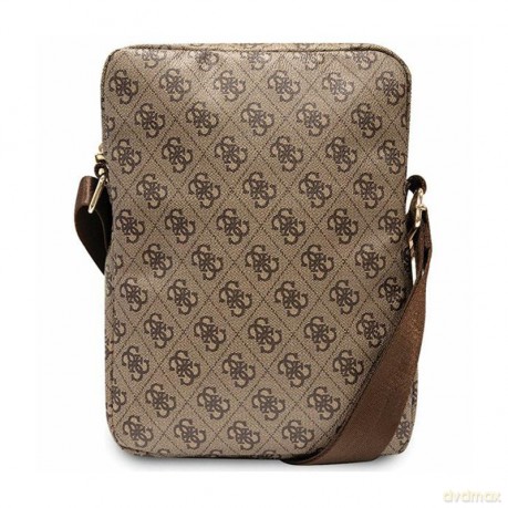 Torba Guess 4G Stripes na tablet 10" - brązowa
