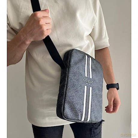 Torba Guess 4G Stripes na tablet 10" - czarna