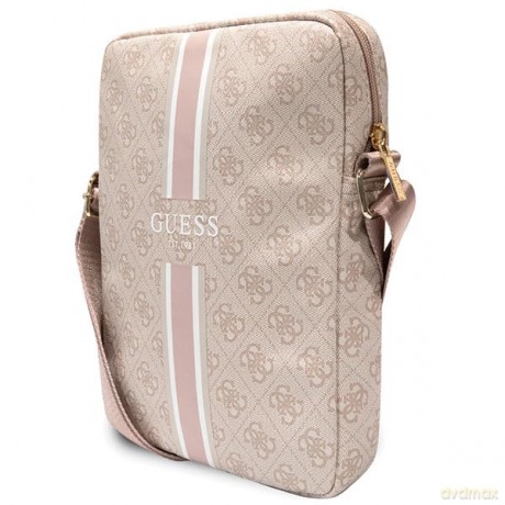Torba Guess 4G Stripes na tablet 10" - różowa