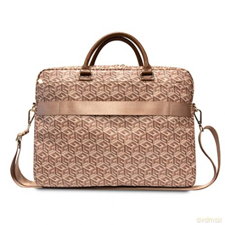 Torba Guess GCube Stripes GUCB15HGCFSEW na laptopa 16" - brązowa