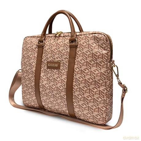 Torba Guess GCube Stripes GUCB15HGCFSEW na laptopa 16" - brązowa
