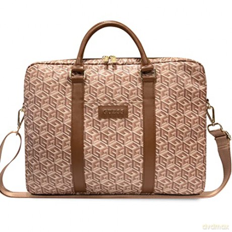 Torba Guess GCube Stripes GUCB15HGCFSEW na laptopa 16" - brązowa