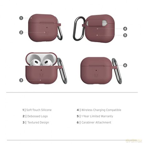 UAG Dot [U] - obudowa silikonowa do Airpods3 (aubergine)