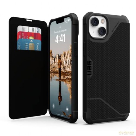 UAG Metropolis - obudowa ochronna z klapką do iPhone 14 Plus (kevlar-black)