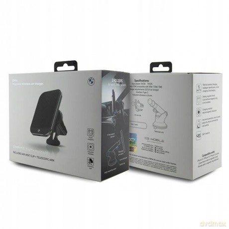 Uchwyt indukcyjny BMW MagSafe Signature Edition 15W do szyby lub kratki nawiewu - czarny