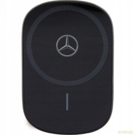 Uchwyt indukcyjny Mercedes Silver Stars MagSafe 15W do kratki wentylacyjnej lub na szybę - czarny