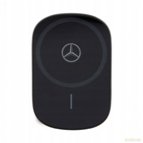 Uchwyt indukcyjny Mercedes Silver Stars MagSafe 15W do kratki wentylacyjnej lub na szybę - czarny