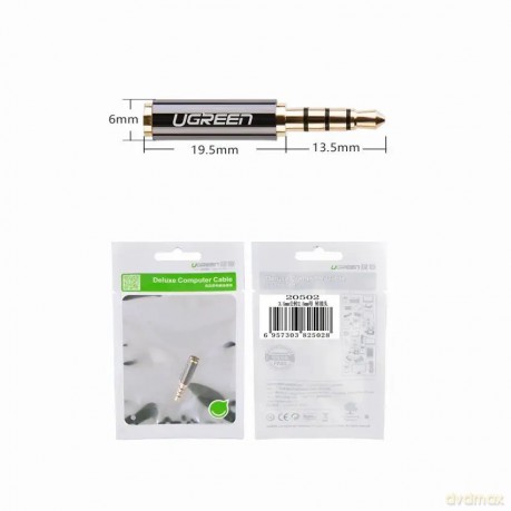 Ugreen adapter audio jack 3.5mm męski do jack 2.5mm żeński czarny (20502)