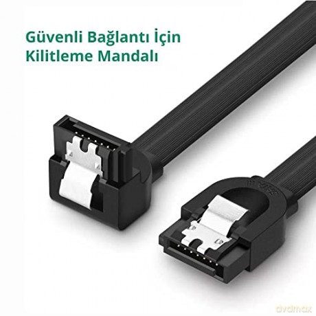 UGREEN kabel kątowy SATA 3.0 0.5m czarny (US217)
