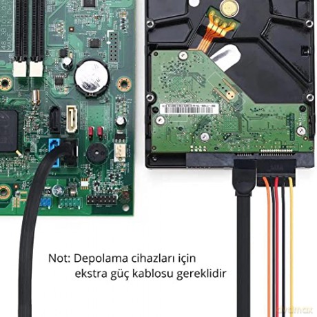 UGREEN kabel kątowy SATA 3.0 0.5m czarny (US217)