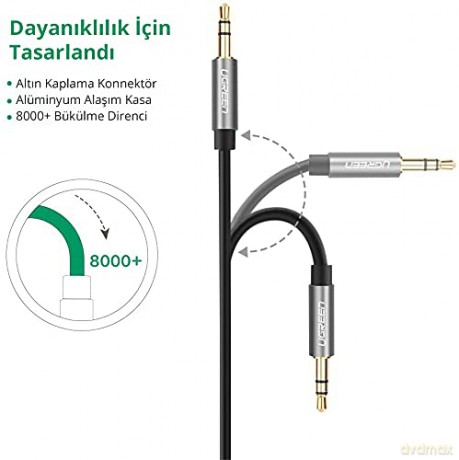 Ugreen kabel przewód audio AUX mini jack 3,5mm 1m czarny (AV119)