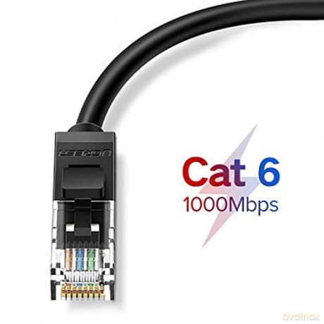 Ugreen kabel sieciowy internetowy LAN Ethernet U/UTP Cat. 6 1000Mb/s 15m czarny (NW102)