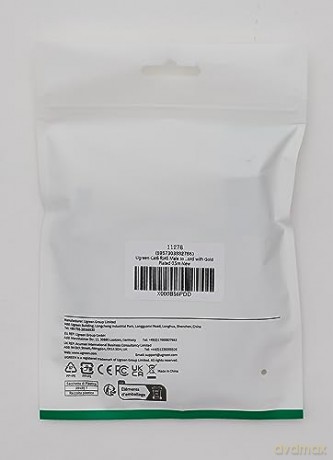 Ugreen przedłużacz kabel sieciowy internetowy Ethernet patchcord RJ45 F/UTP Cat. 6 1000Mb/s 0.5m czarny (NW112)