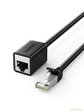 Ugreen przedłużacz kabel sieciowy internetowy Ethernet patchcord RJ45 F/UTP Cat. 6 1000Mb/s 0.5m czarny (NW112)