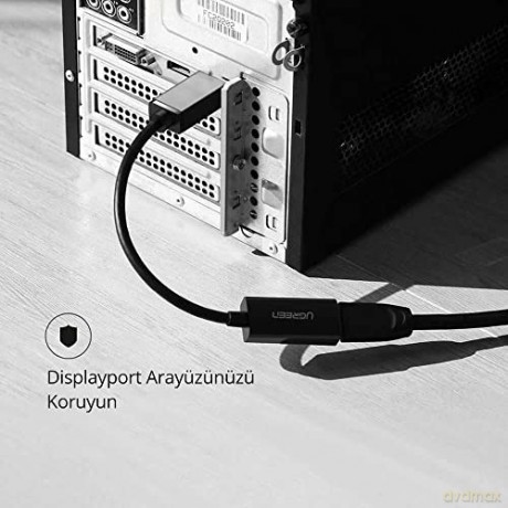 Ugreen przejściówka kabel przewód z DisplayPort (męski) na HDMI (żeński) (jednokierunkowy) 1080P 60Hz 12bit czarny (40362)