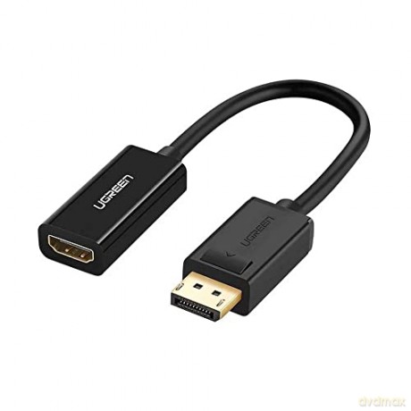 Ugreen przejściówka kabel przewód z DisplayPort (męski) na HDMI (żeński) (jednokierunkowy) 1080P 60Hz 12bit czarny (40362)