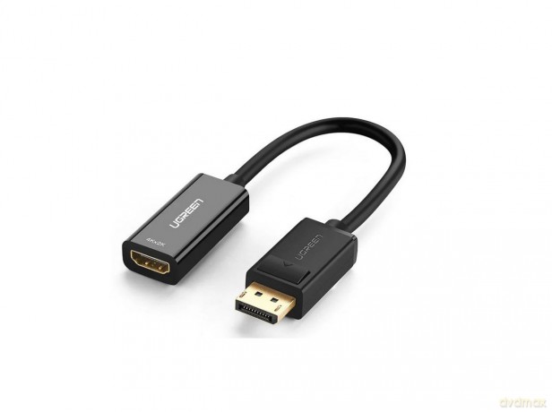 Ugreen przejściówka kabel przewód z DisplayPort (męski) na HDMI (żeński) (jednokierunkowy) 1080P 60Hz 12bit czarny (40362)
