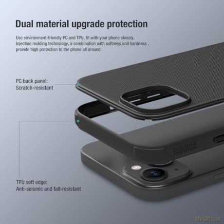 Wzmocnione etui do iPhone 15 Plus Nillkin Super Frosted Shield Pro - czarne