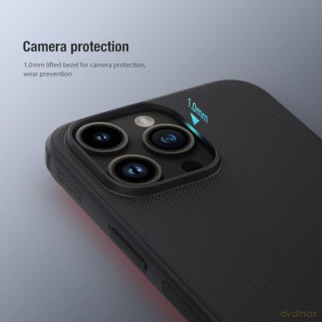 Wzmocnione etui do iPhone 15 Pro Max Nillkin Super Frosted Shield Pro - czarne