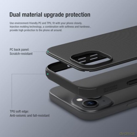 Wzmocnione etui Nillkin Super Frosted Shield Pro do iPhone 15 - czarne