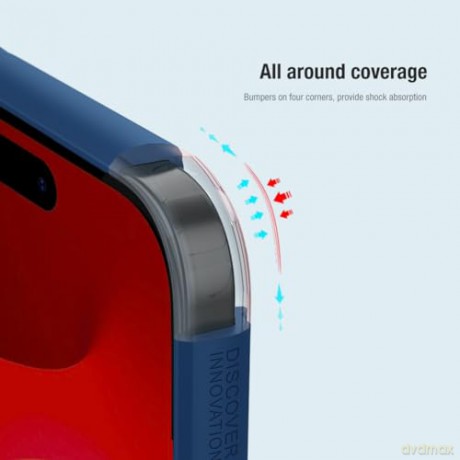 Wzmocnione etui Nillkin Super Frosted Shield Pro do iPhone 15 - niebieskie