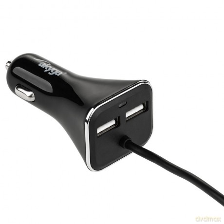 Akyga ładowarka samochodowa (12 V | 4 x USB | 9000 mA) AK-CH-10 czarna