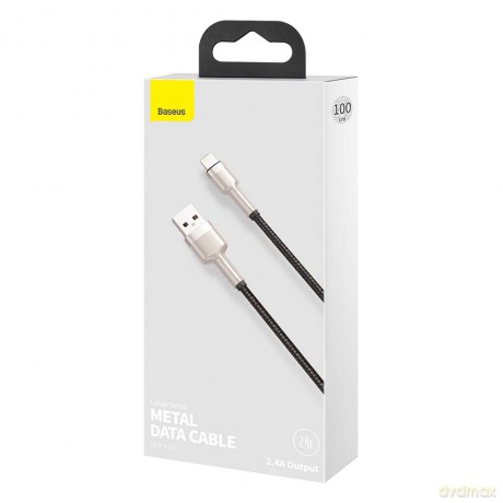 Baseus kabel Cafule Metal USB - Lightning 2,4A 1,0 m czarny