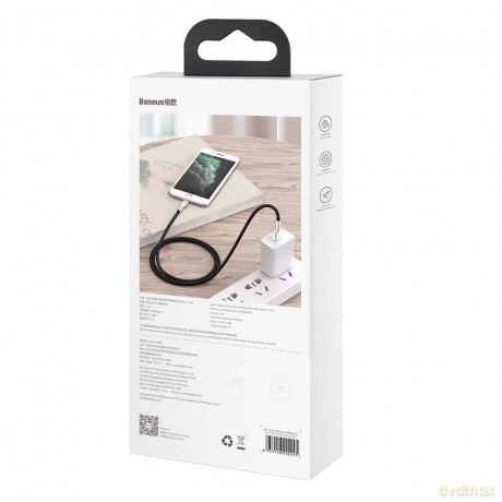 Baseus kabel Cafule Metal USB - Lightning 2,4A 1,0 m czarny