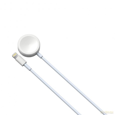 Devia kabel 2w1 V2 Smart USB - Lightning biały z ładowarką indukcyjną do Apple Watch