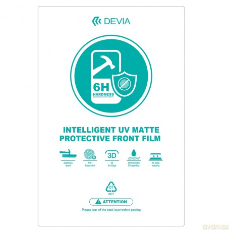 Devia Zestaw folii smartfon UV 0,19mm matowa do maszyny tnącej 20szt 6H