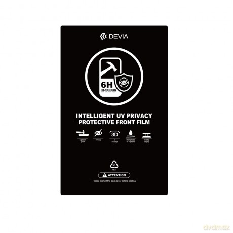 Devia Zestaw folii smartfon UV 0,19mm matowa prywatyzująca do maszyny tnącej 20szt 6H
