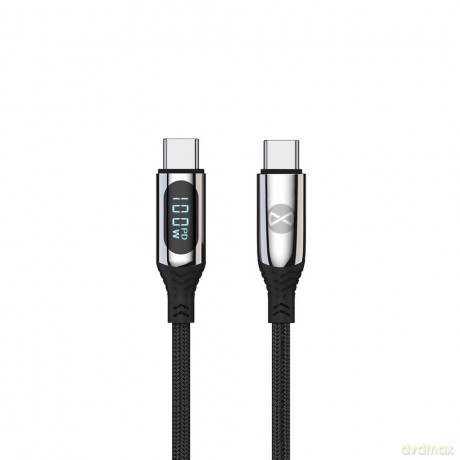 Forever kabel LCD USB-C - USB-C 1,0 m 100W czarny