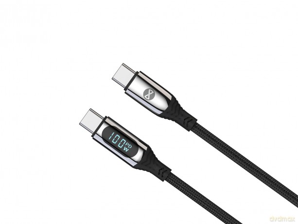 Forever kabel LCD USB-C - USB-C 1,0 m 100W czarny