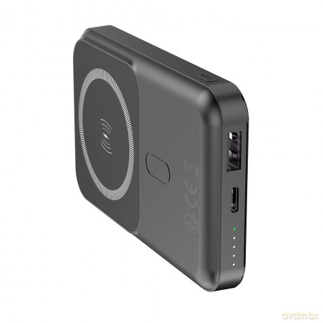 Forever power bank bezprzewodowy MATB-100 PD QC 22.5W 10000 mAh czarny magnetyczny