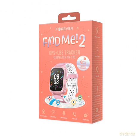 Forever Smartwatch GPS Kids Find Me 2 KW-210 różowy