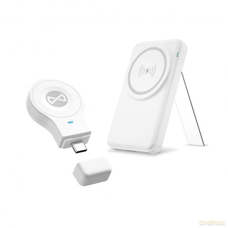 Forever stacja ładująca bezprzewodowa magnetyczna z power bankiem MACS-100 biała 5w1