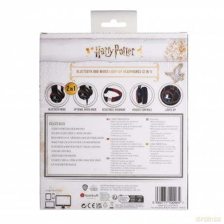 Harry Potter słuchawki nauszne BT Light-Up BT Patronus