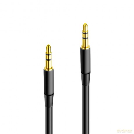 Maxlife kabel audio jack 3,5 mm - jack 3,5 mm 1m czarny