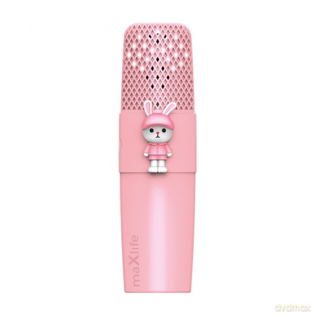 Maxlife mikrofon z głośnikiem Bluetooth Animal MXBM-500 różowy