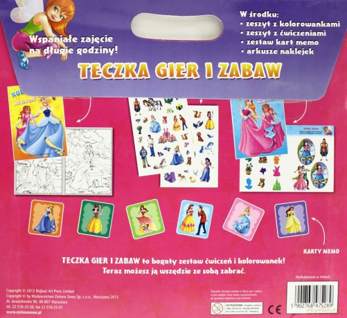 Teczka gier i zabaw. Księżniczki [KSIĄŻKA]