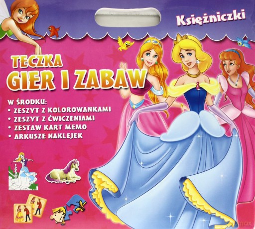 Teczka gier i zabaw. Księżniczki [KSIĄŻKA]