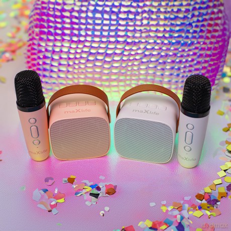 Maxlife zestaw karaoke Bluetooth MXKS-100 różowy