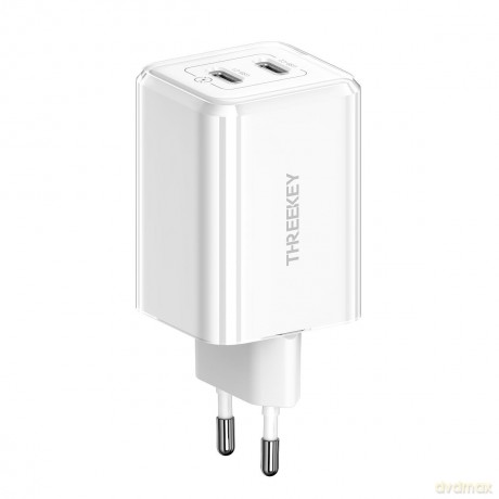 THREEKEY ładowarka sieciowa TK111 PD 35W 2x USB-C biała