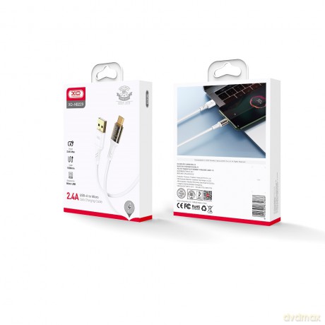 XO Clear kabel NB229 USB - microUSB 1,0 m 2,4A biały
