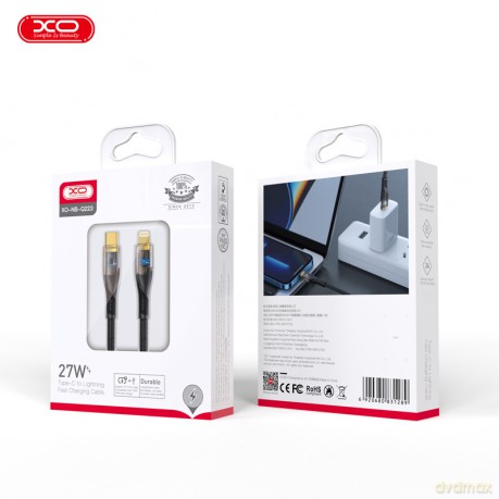 XO Clear kabel NB-Q223A USB-C - Lightning 1,0 m 27W czarny
