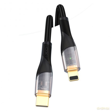 XO Clear kabel NB-Q223A USB-C - Lightning 1,0 m 27W czarny
