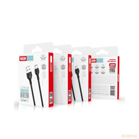 XO kabel NB200 USB - Lightning 2,0m 2.1A biały